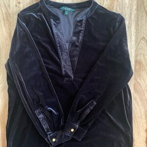 Ralph Lauren Midnight Velvet Blouse